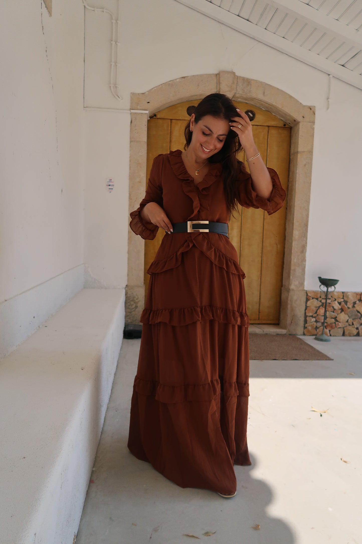 VESTIDO FOLHOS BOHO
