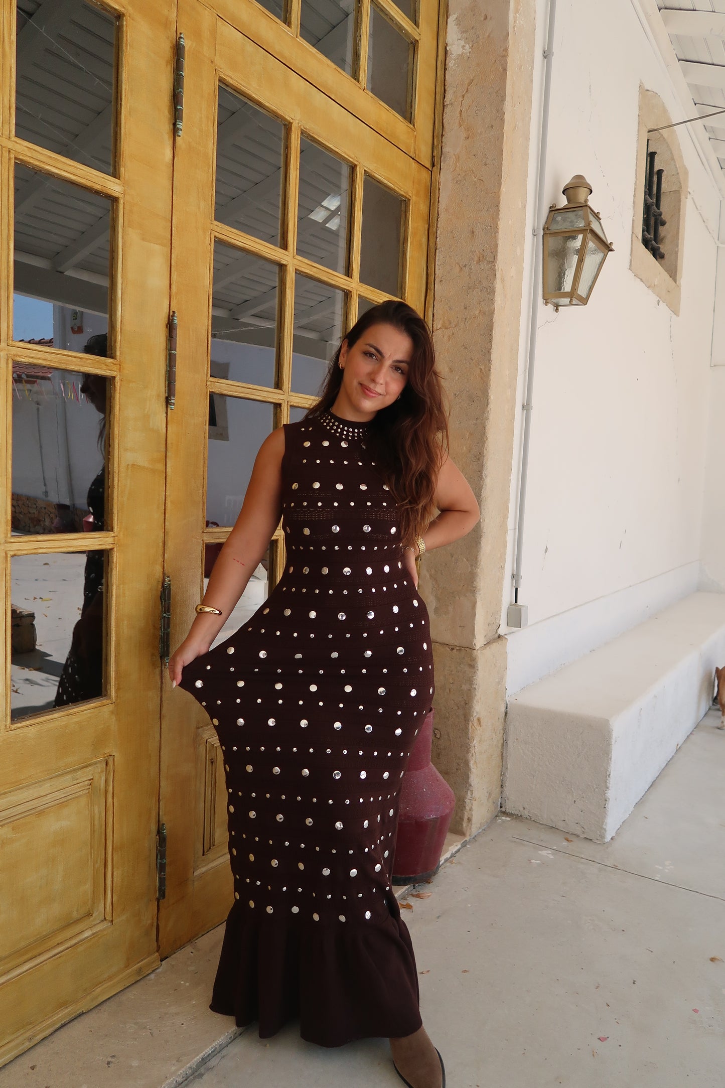 VESTIDO TACHAS DARA