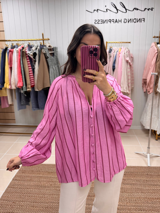 CAMISA PINK STRIPES