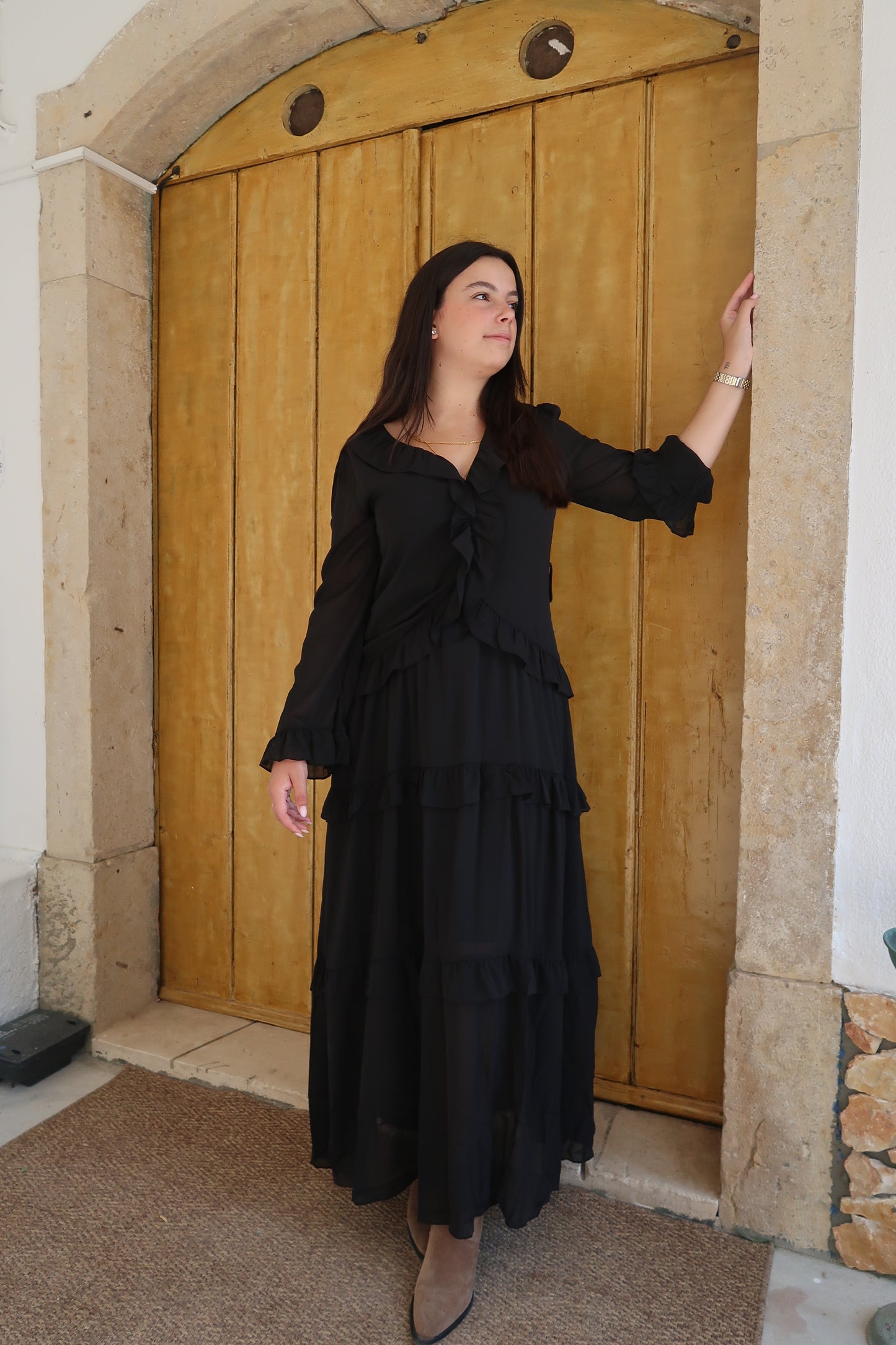 VESTIDO FOLHOS BOHO