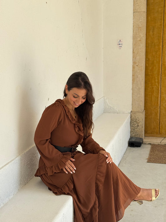 VESTIDO FOLHOS BOHO